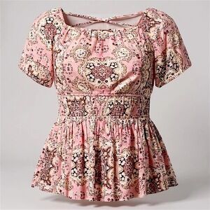 TORRID‎ Crinkle Gauze Criss Cross Back Blouse NWT Size 2X